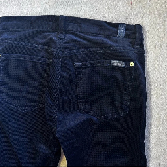 7 For All Mankind Velvet Black Pants Size 27 - Picture 2 of 6